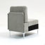 Module de siège modulaire sans accoudoirs, canapé modulaire en velours côtelé, fauteuil d'appoint modulaire sans accoudoirs avec coussin de dossier, gris-596838429