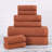 Soho Spa Highly Absorbent Cotton 8 Piece Assorted Size Checkered Border Towel Collection-1821013412-1821013410