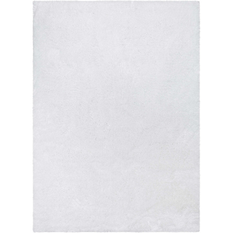 Tapis blanc à poils longs Feather, Rectangle 9 pi 3 po x 12 pi 6 po