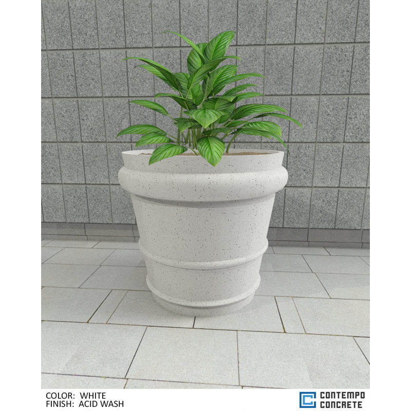 Cora Planter, Acid Wash White