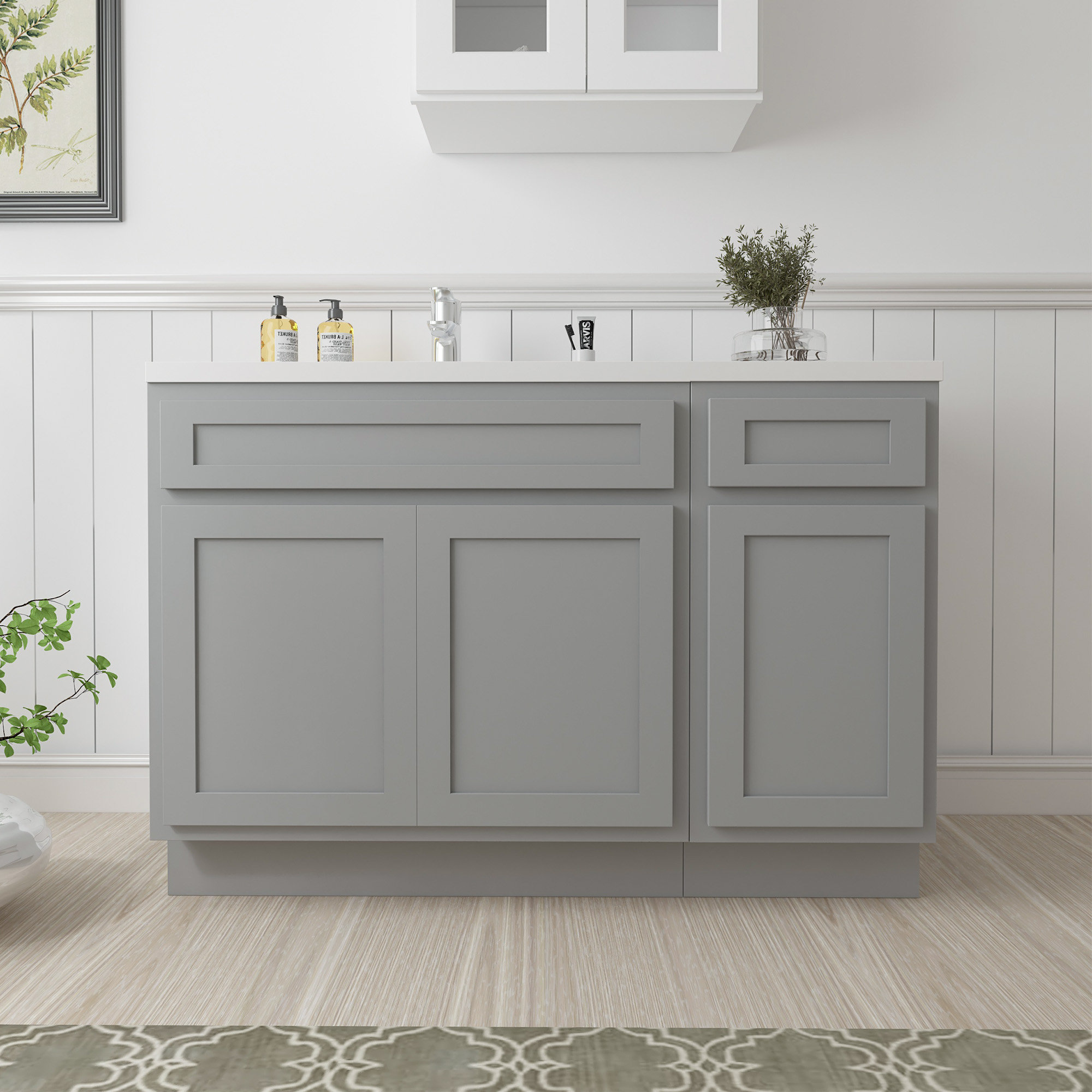 Home Beyond 54" Single Bathroom Vanity Base Cabinet & Reviews | Wayfair