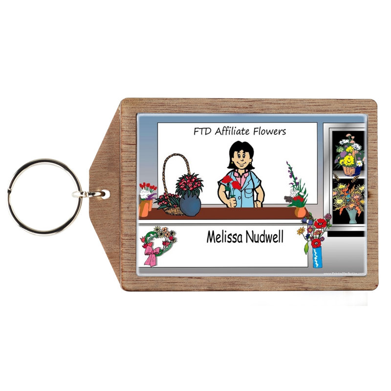 Fleuriste personnalisée - Porte-clés féminin