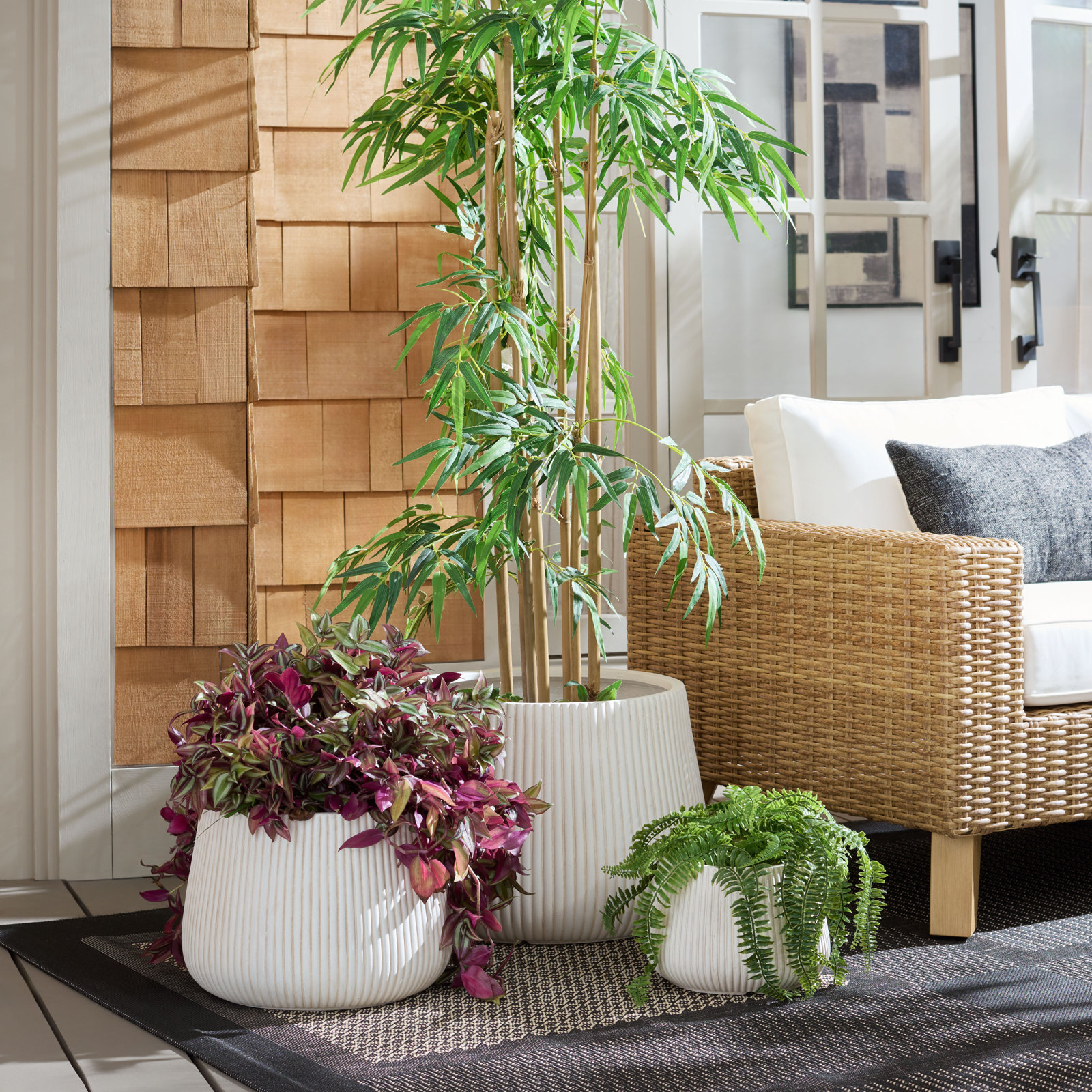 21" Pot Planter, Beige
