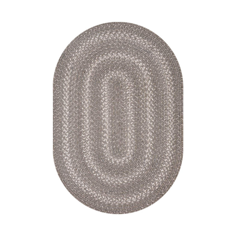 Dailee Braided Jute Non-Shedding Gray Rug