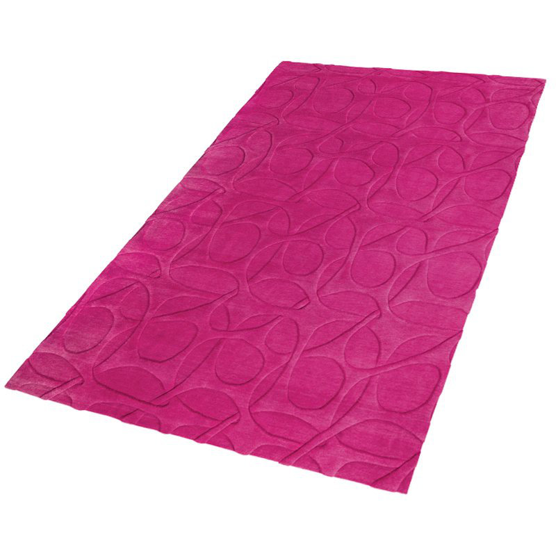 Molecular Wool Area Rug in Pink, Rectangle 9' x 12'