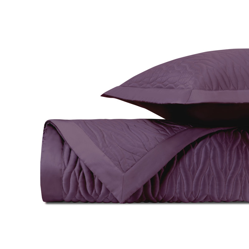 Napa RS QLT Egyptian Certified Cotton Coverlet, Purple, King Coverlet