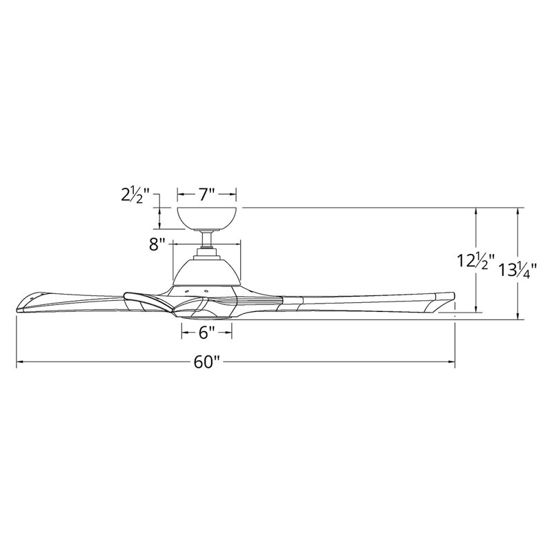 72" Woody 3 - Blade Outdoor Smart Propeller Ceiling Fan with Light Kit Included, 3000K, Graphite/Weathered Gray, 60"