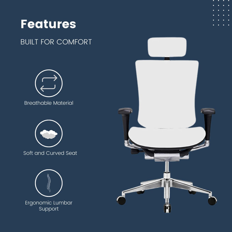 Fauteuil de direction ergonomique en cuir véritable Dreem