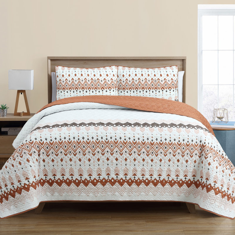Ensemble de courtepointe Johanna, Courtepointe pour lit simple + 1 taie décorative 