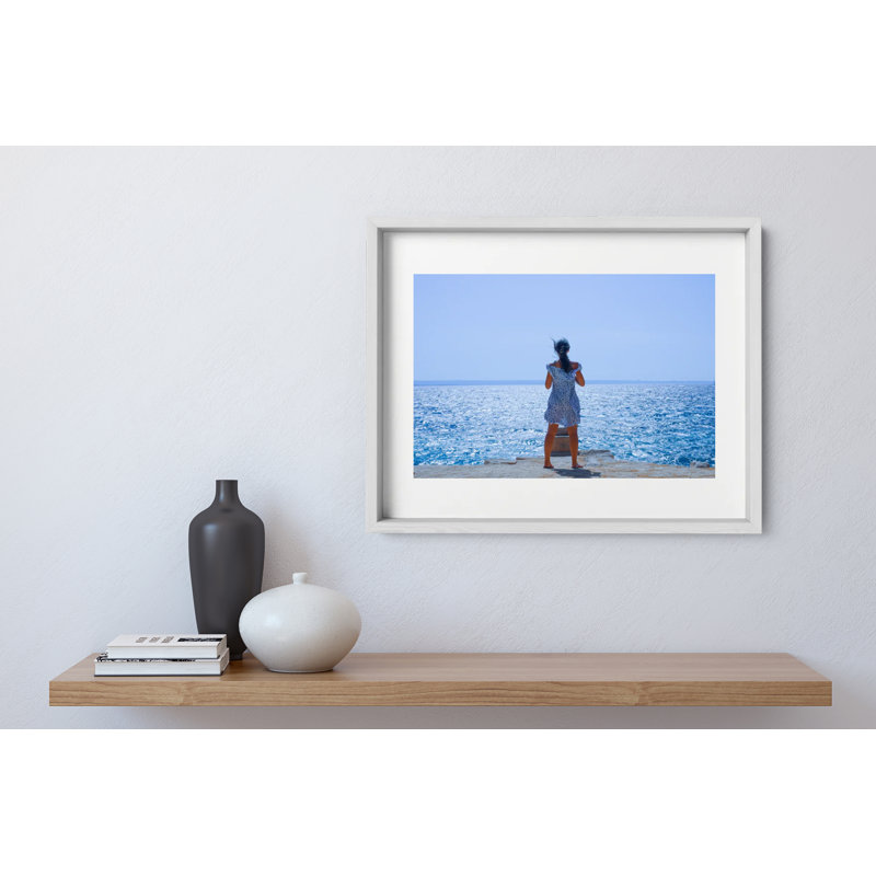 Calypso's Blues Print by Joseph Regan, White, 14" H x 16" W x 0.75" D