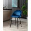 Upholstered Counter Stool with Metal Frame-395613084