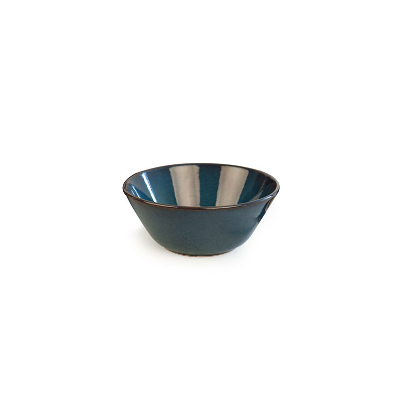 Brayden Studio Bethannie 100% CERAMIC Salad Bowl, Dark Blue