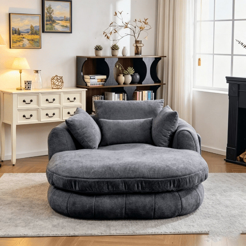 Upholstered Chaise Lounge, CSN-W5807S00004Grey991-1