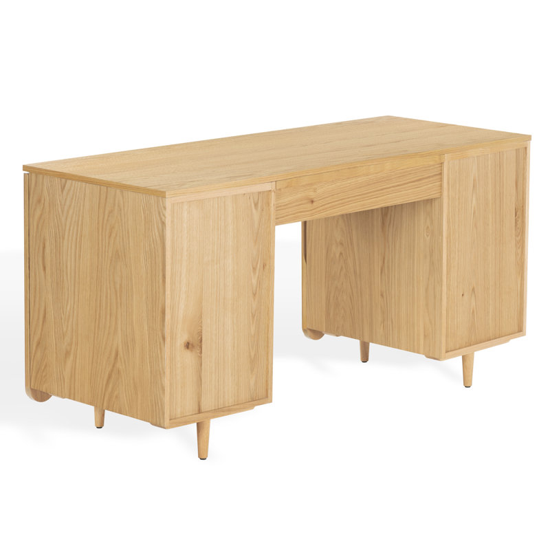 Kristy Fluted Wood Desk