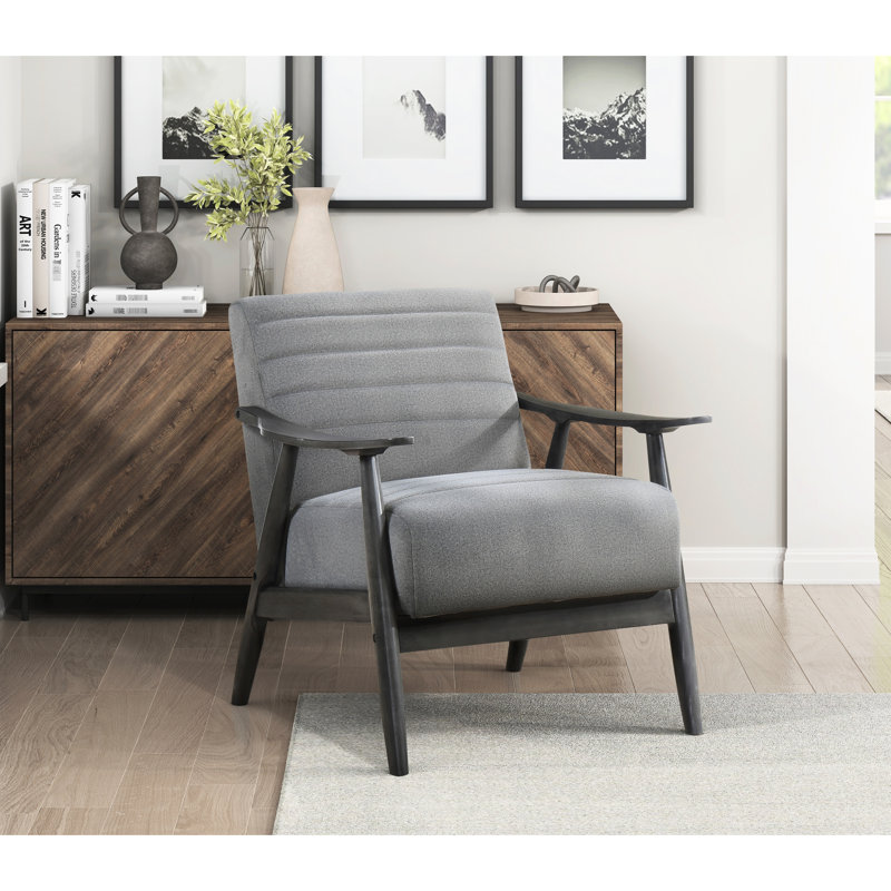 Fauteuil en velours gris Innisbrook