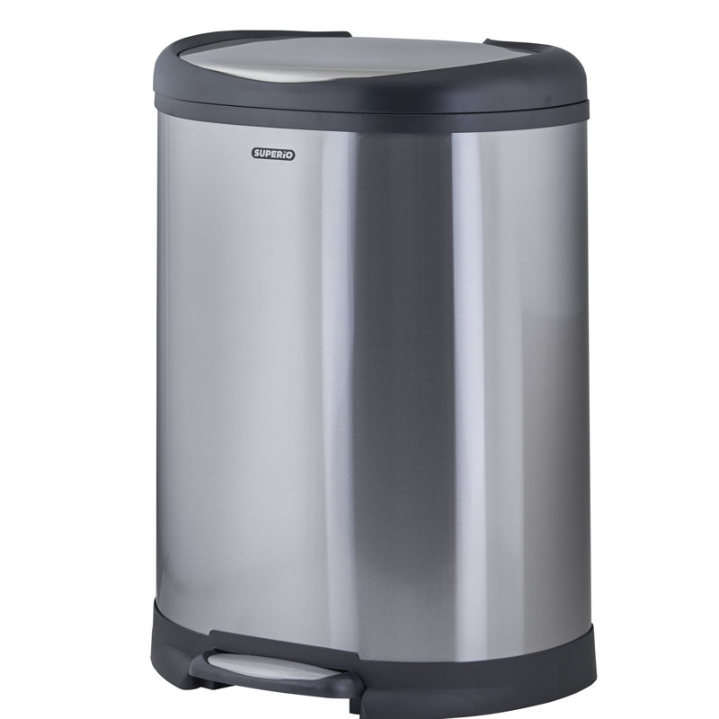 Poubelle en acier inoxydable 13 gallons en forme de seau d