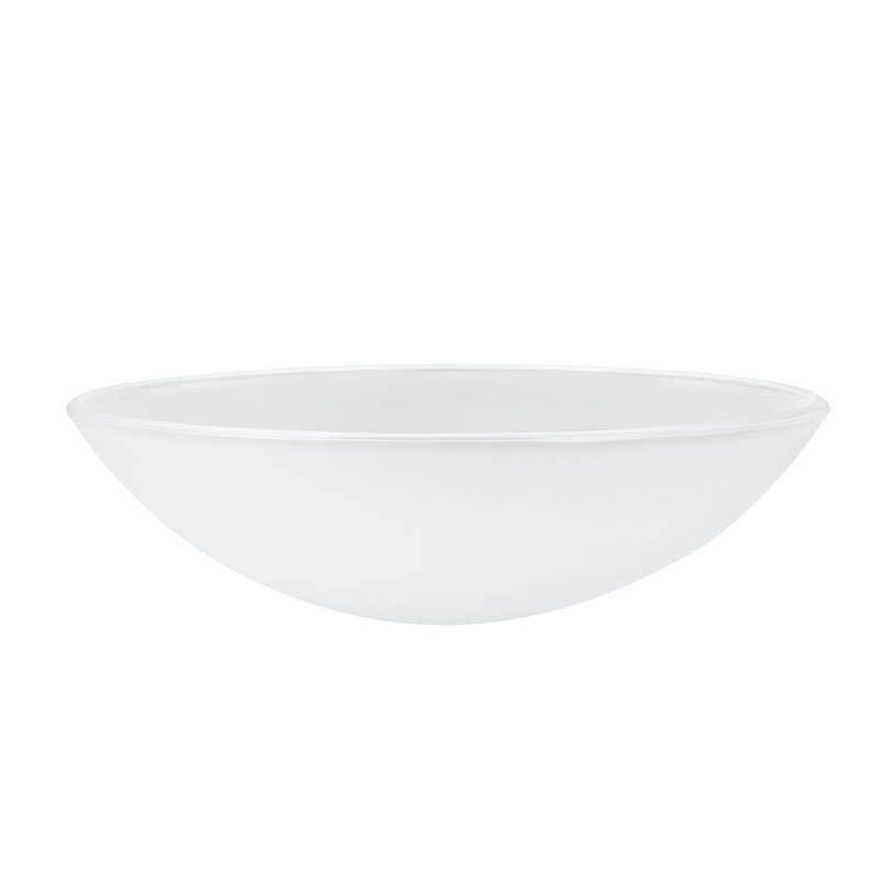 Abat-jour bol en verre, H 4,75 po x l 15 po