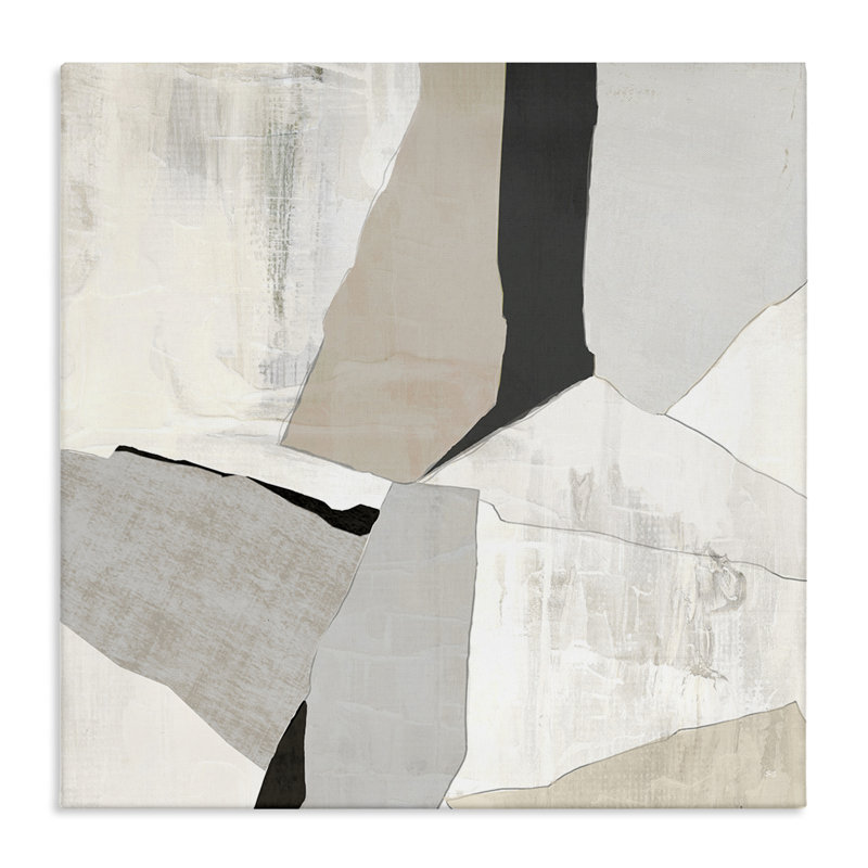 Art mural neutre sur toile aux teintes abstraites, design par Susan Jill, H 24 po x l 24 po