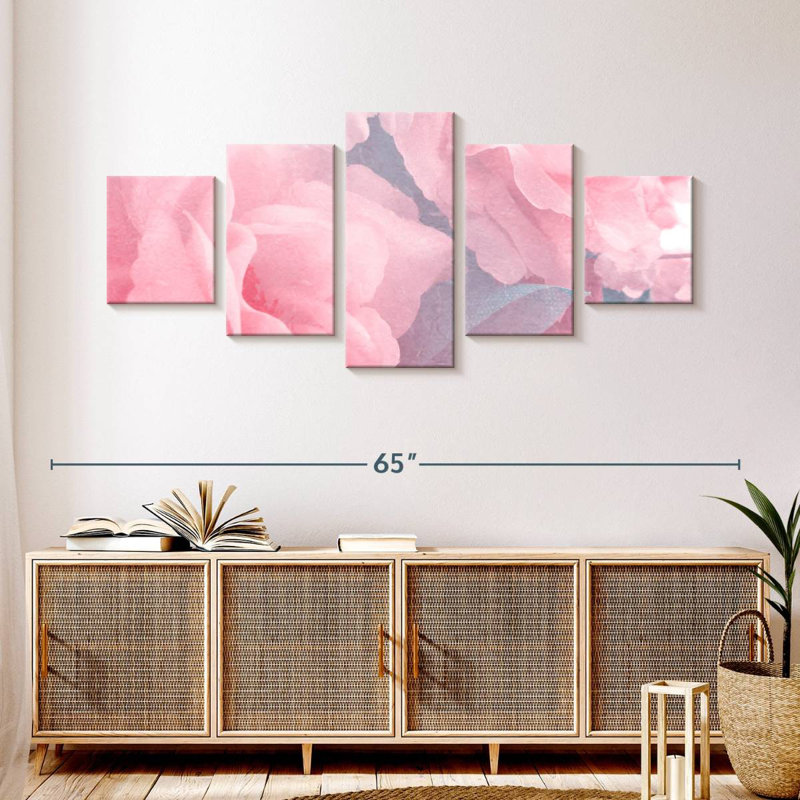 Tissu rose rose, H 24 po x l 55 po