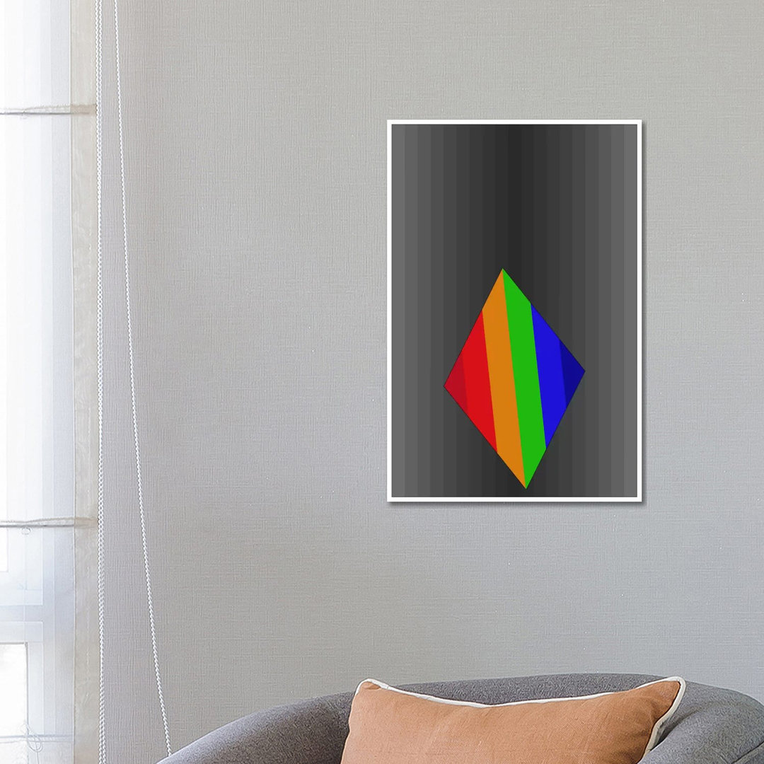 Modern Art - Diamond Reflecting Light by N/A - Wrapped Canvas Graphic Art