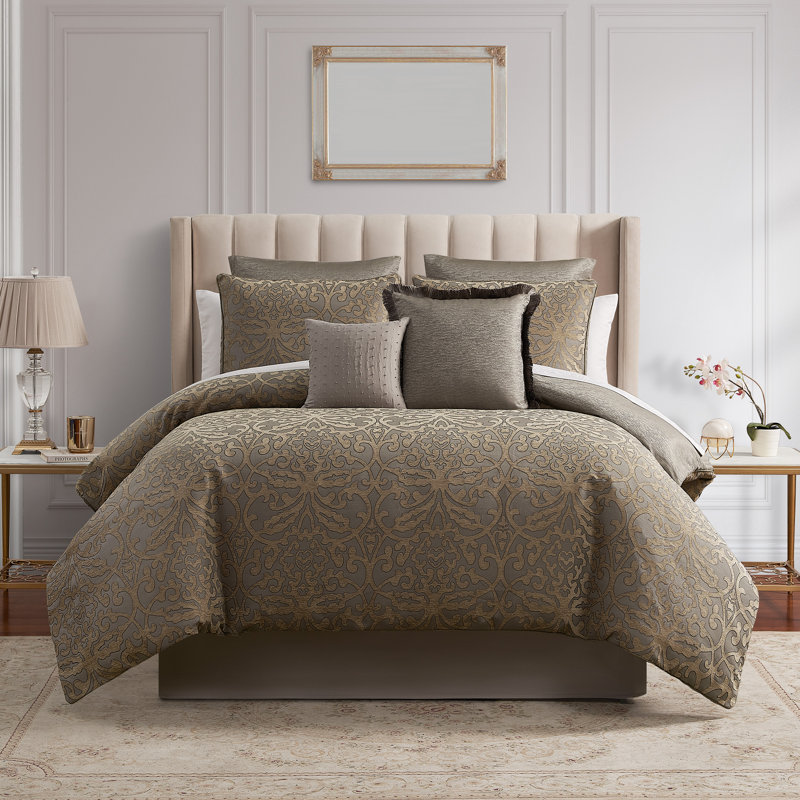 SIGNATURE Clancy 8pc Comforter Set, Queen Comforter + 7  Additional Pieces 