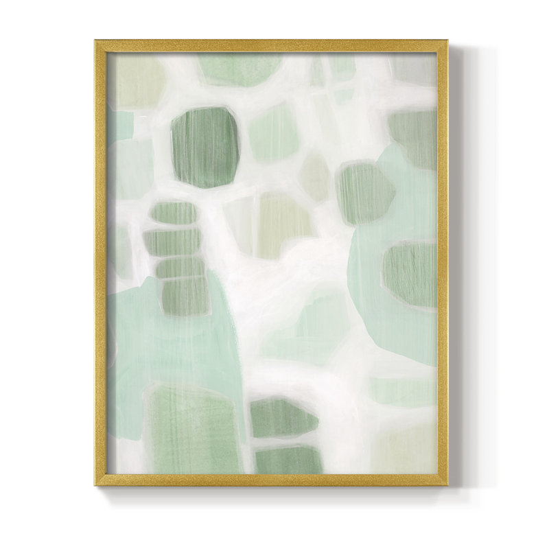 River Shapes I Framed Print - Solid Wood, 20" H x 16" W