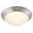 14.25 In. Modern Satin Nickel Selectable 3 Cct Dimmable Integrated Led Flush Mount For Kitchens Or Bedrooms-43832927