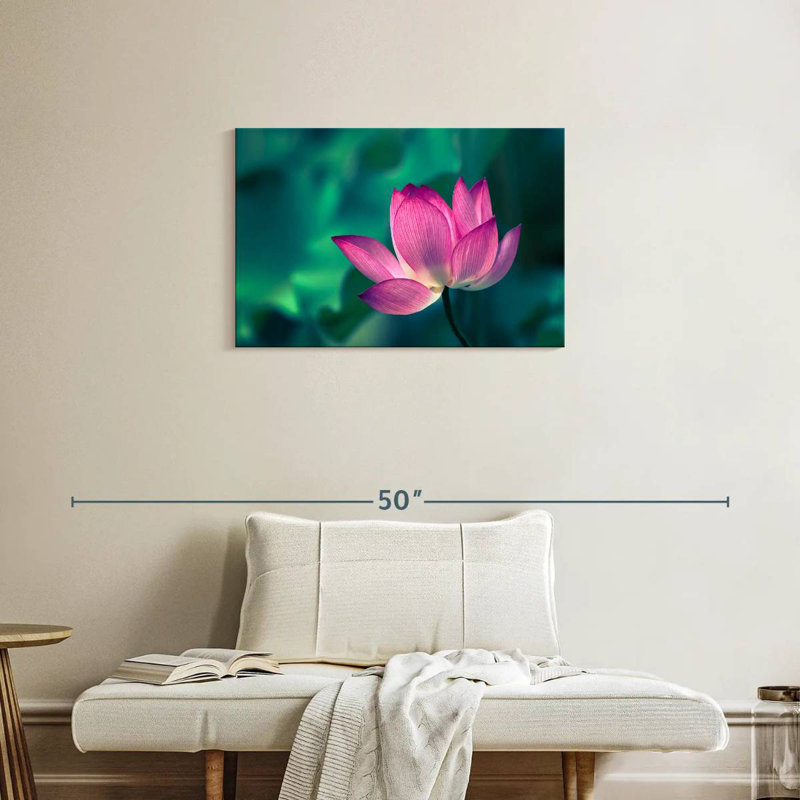 Harnek charmant lotus rose, H 20 po x l 30 po