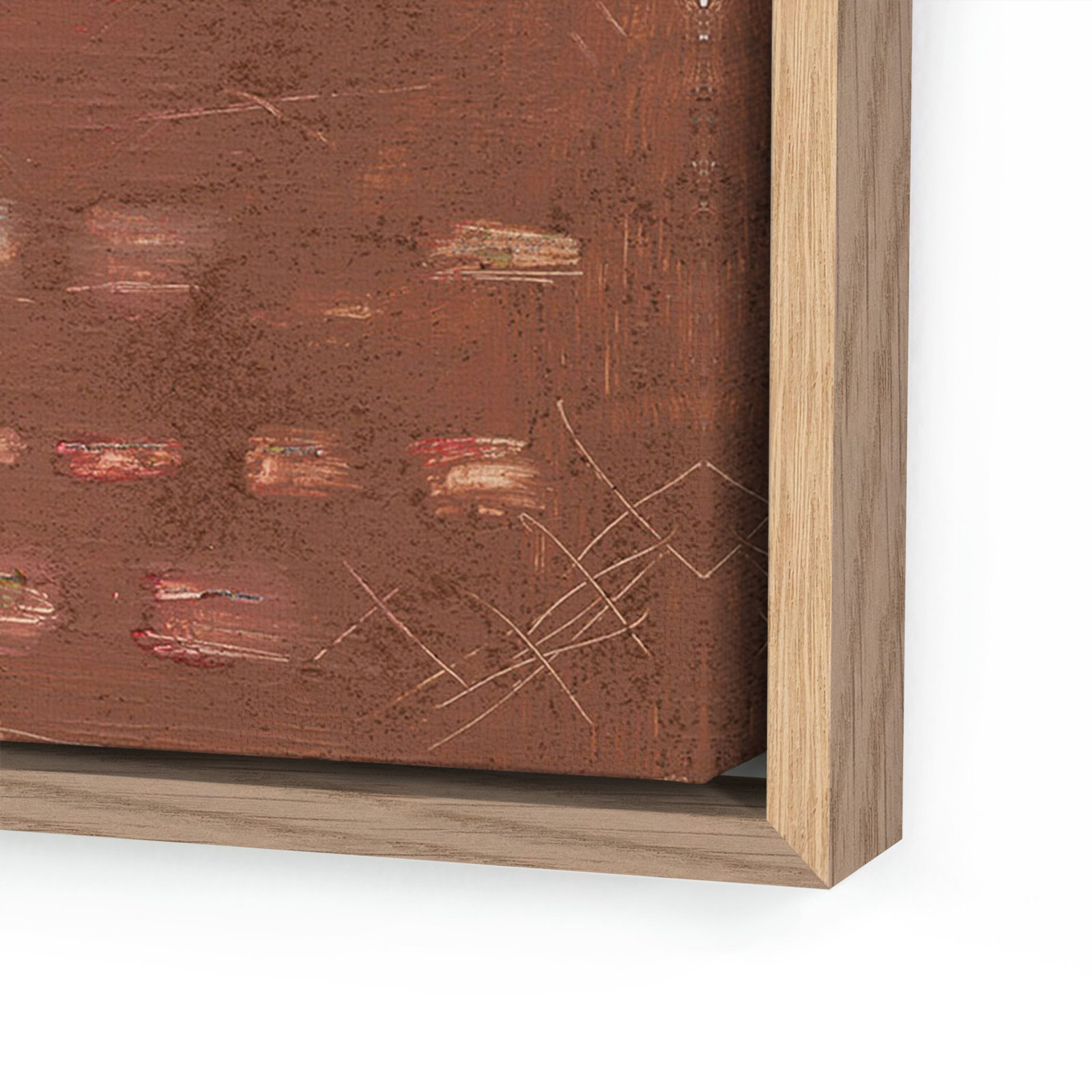 Cinnamon Kiss by Jamie Beckwith, 32" H x 32" W, White Oak Framed