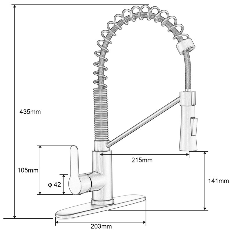 Mason&Mia Pull Down Kitchen Faucet