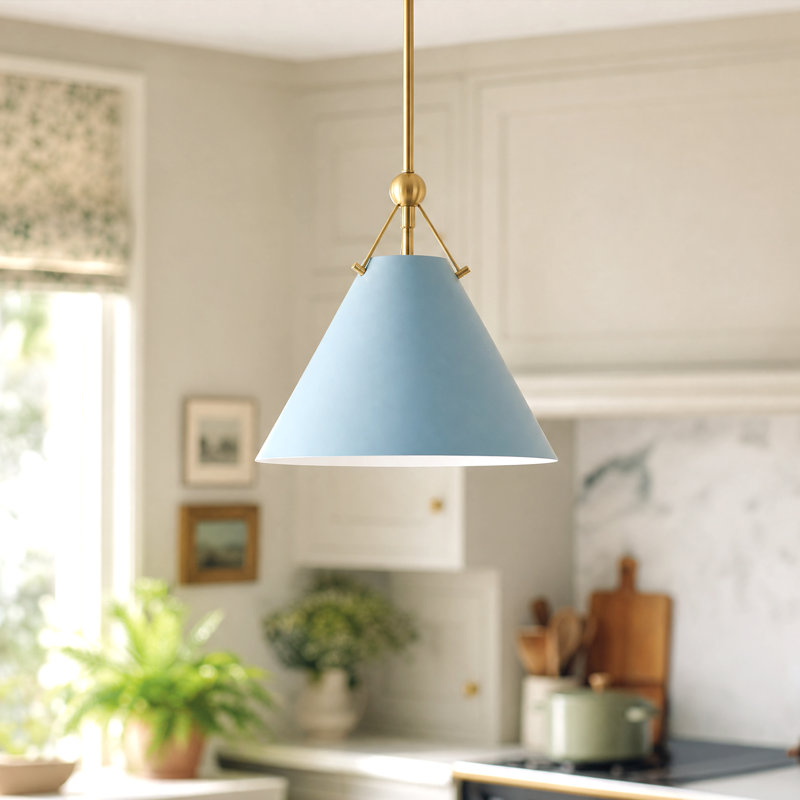 Luminaire suspendu 1 lumière Rome Rome, Bleu