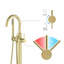Robinet de baignoire circulaire à poignée simple-65166440