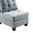 2Pc Modular In Gray Linen-Like Fabric With Wood Chair Board - Corner & Armless Chairs Frame