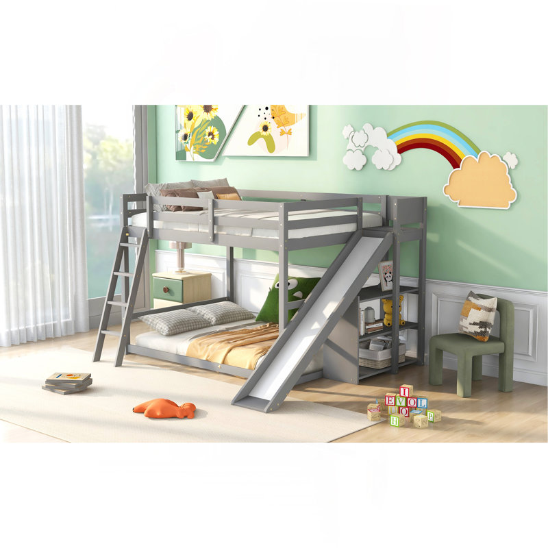 Full Over Full Bunk Bed With Ladder