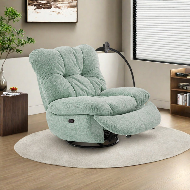 Fauteuil inclinable confortable et réglable, Bleu clair