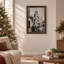 Art mural sur toile bleu et blanc-1383603188