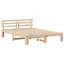 Bed Frame with Headboard Solid Pine Wood-2092905519-2092905528