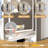 Makeup Vanity With Lights In 3 Colors & Openable Mirror-838947410
