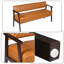 Lot de 2 banquettes d'attente 2 places, canapé de salle d'attente en similicuir matelassé avec accoudoirs et structure en bois, banquette commerciale pour salon de coiffure, bureau ou domicile-1563385389