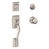 Addison Handleset with Single Cylinder Deadbolt and Georgian Door Knob and Rosette