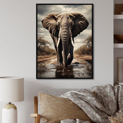 " Monochrome Elephant Portrait I "