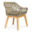 Chaise de patio avec coussin en teck Rval