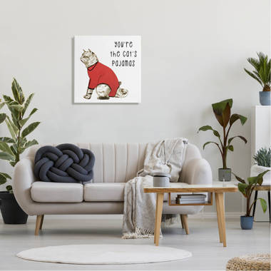 Stupell Industries The Cat's Pajamas Funny Pet Framed On Wood by