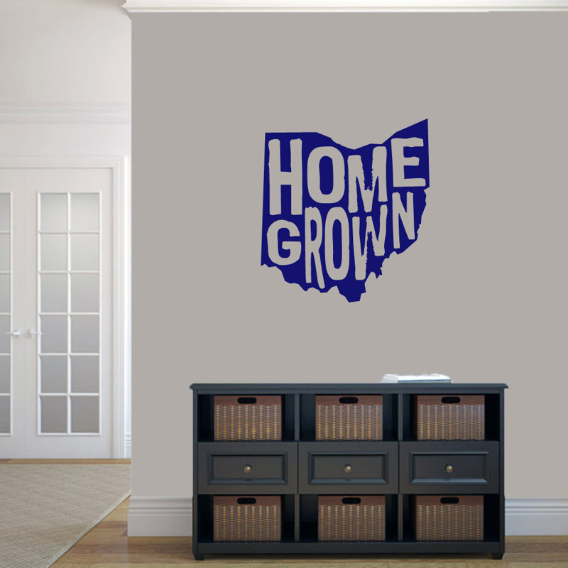 Décalcomanie murale ohio maison, Bleu marine