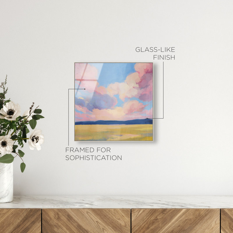 Blushing Sky Print by Oliver Gal, 31" H x 31" W, Silver Floater Frame