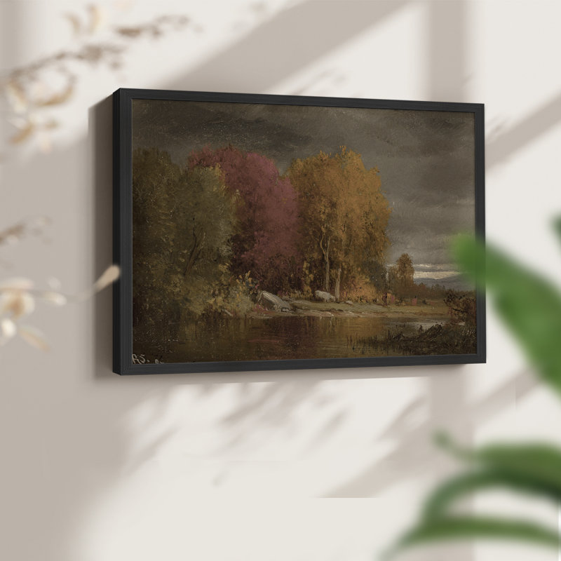 Paysages rétro-DCXVI-impression encadrée - réaménageable, Noir, H 16 po x l 20 po