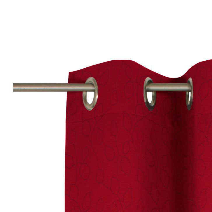 Valeriani Room Darkening Single Curtain Panel, 175cm H x 132cm W, Red