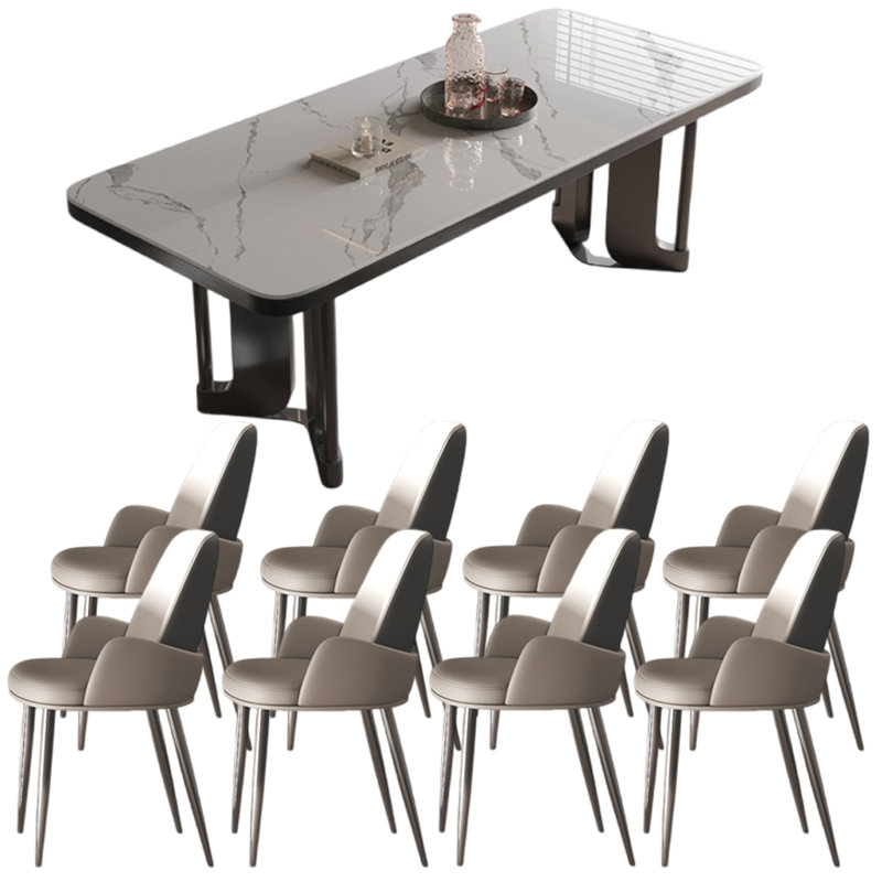 Ensembles de table luxueux de style italien, Blanc / Gris