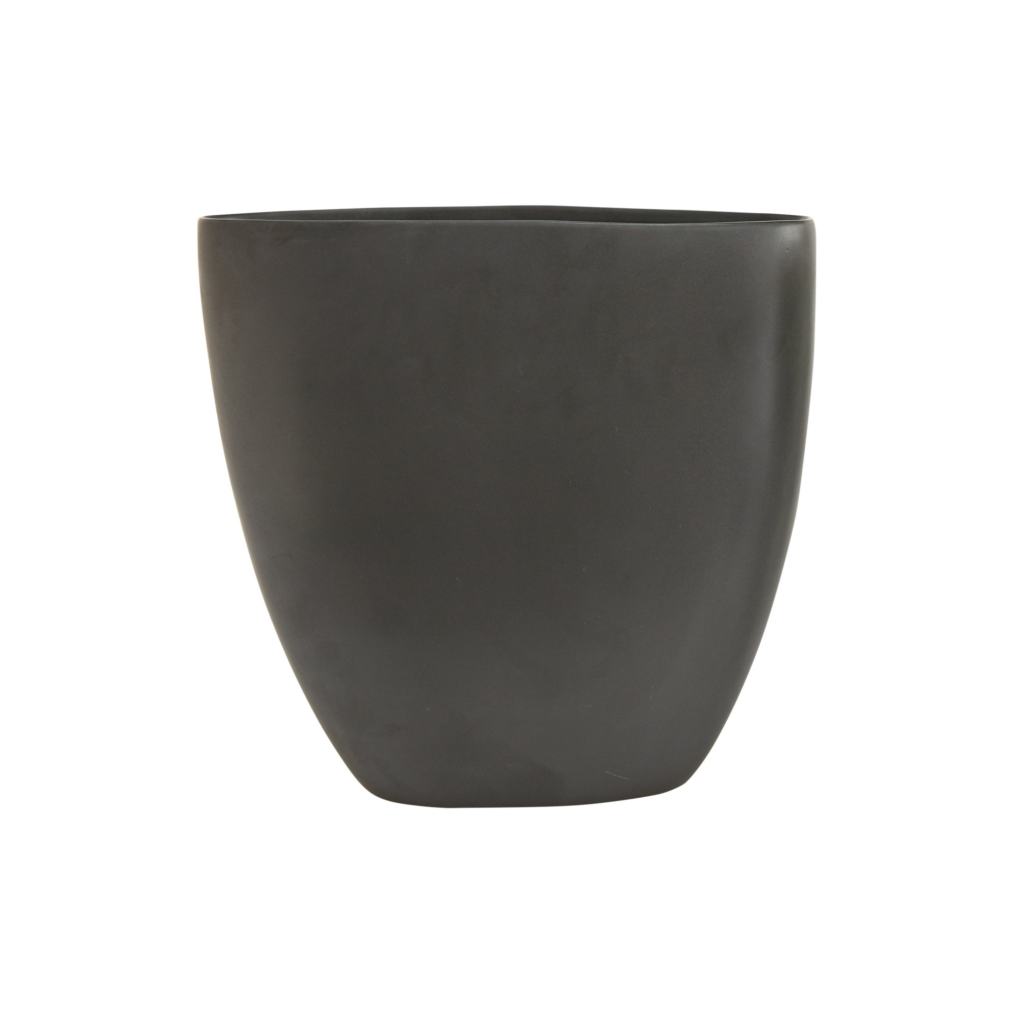 Elma Handmade Ceramic Table Vase, 16" H x 15.75" W x 5.5" D, Black