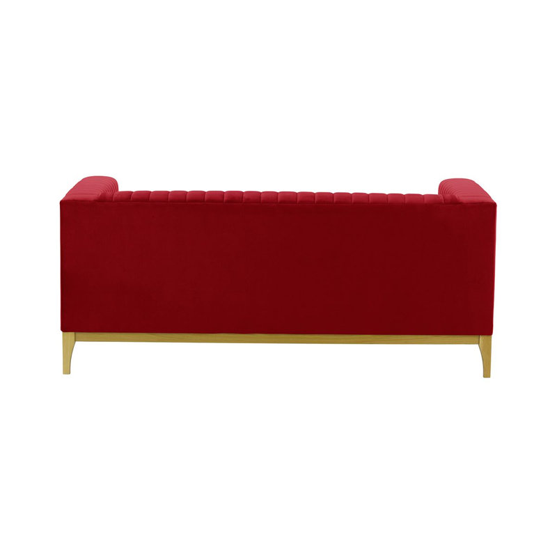 Antowine 2 Seater Sofa, Red Velvet